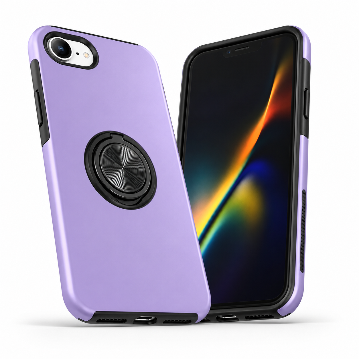 Black iPhone 17e / 16e case with hidden stand – durable phone cases Canada