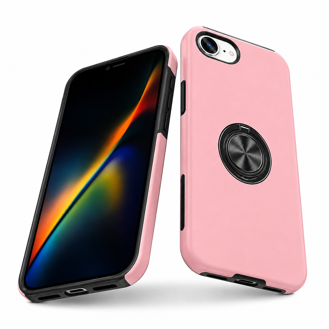 Rose gold swirl phone cover with fold-flat stand – mobile accessories online store Canada