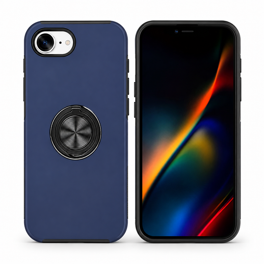 Navy Swirl Invisible Ring Case for Apple iPhone 17e / 16e – iPhone cases Canada

