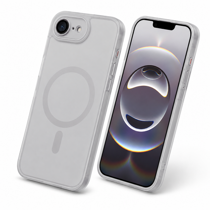 Grey rubberized iPhone phone cover with MagSafe compatibility