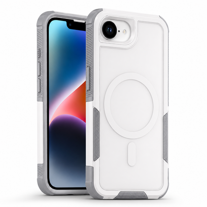 White iPhone 16e MagSafe case – affordable mobile accessories Canada