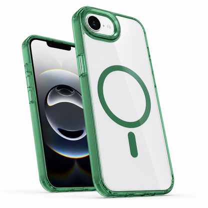 Midnight Green slim MagSafe protective case with anti-slip grip