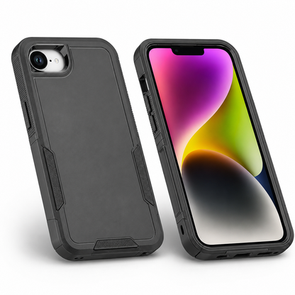 Black lightweight iPhone case with raised camera protection