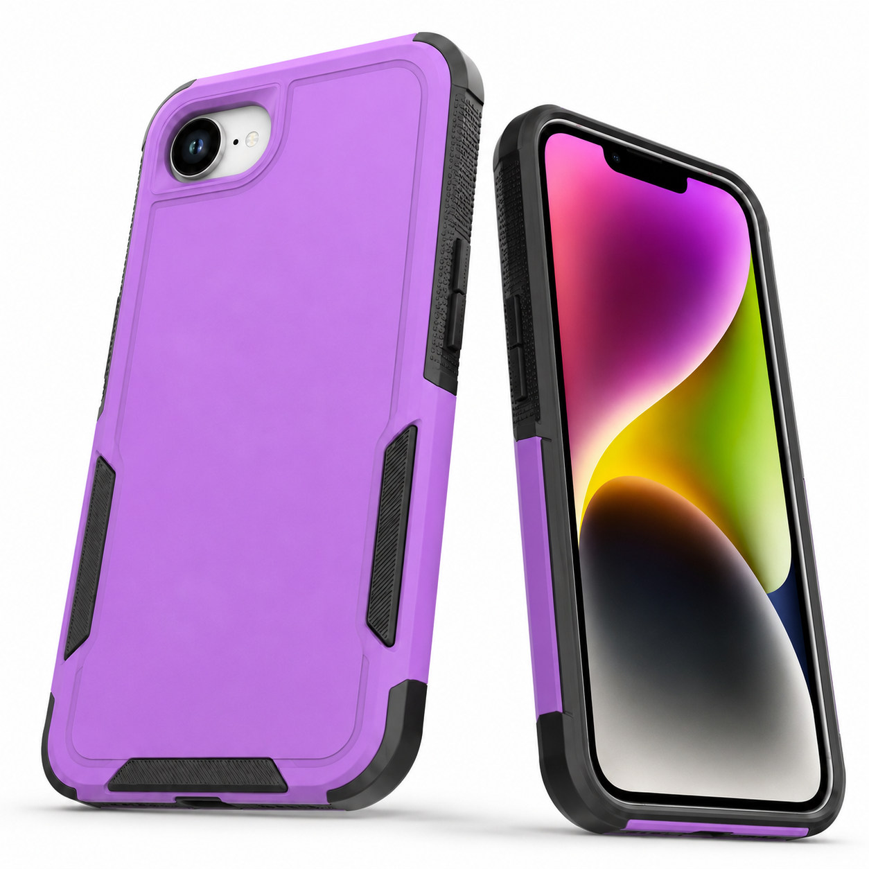Purple shockproof mobile cover for Apple iPhone 17e and 16e