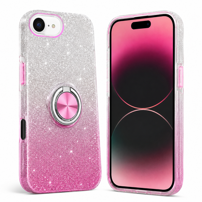 Buy mobile covers online Canada – Pink Silver glitter ring case