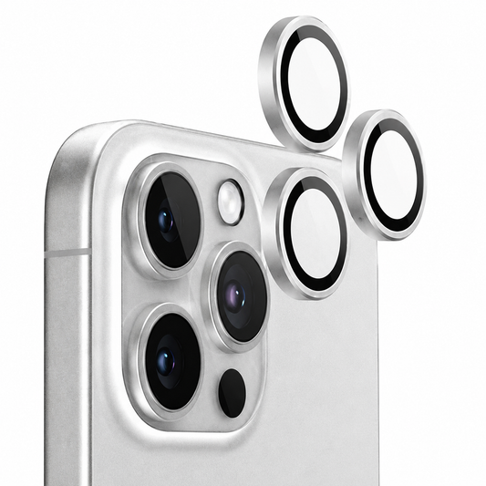 Silver Metal Camera Lens Protection Case for Apple iPhone 17 Pro Max Phone Case with premium camera protection
