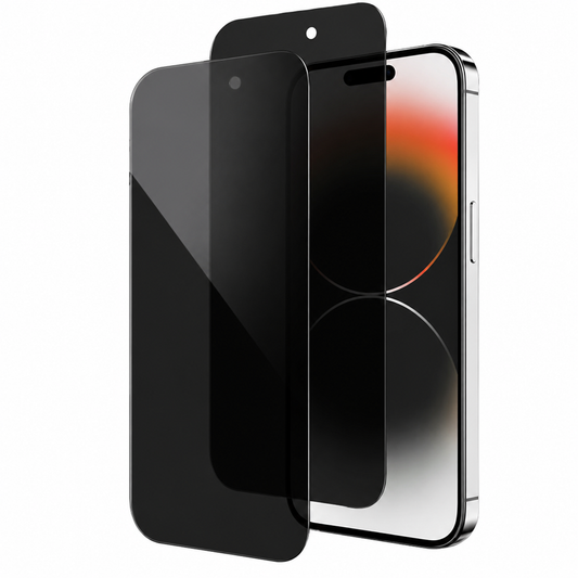 Privacy Tempered Glass for Apple iPhone 17 Pro Max Anti Spy Screen Protector Black Front View