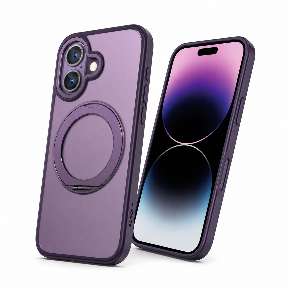 Deep Purple MagSafe Phone Case for Apple iPhone 16, Protective Phone Case, Military Grade Case, Shockproof Phone Case, Premium Mobile Case, Anti Scratch Phone Cover