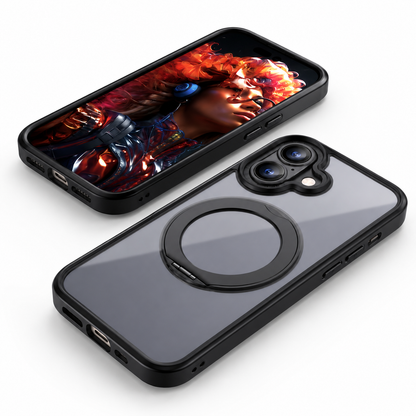 Premium MagSafe Tilt Ring Stand Case Slim Protective Smartphone Case Wireless Charging Compatible Case