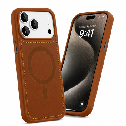 Apple iPhone 18 Pro Max Saddle Brown Protective Case with Drop Protection and MagSafe