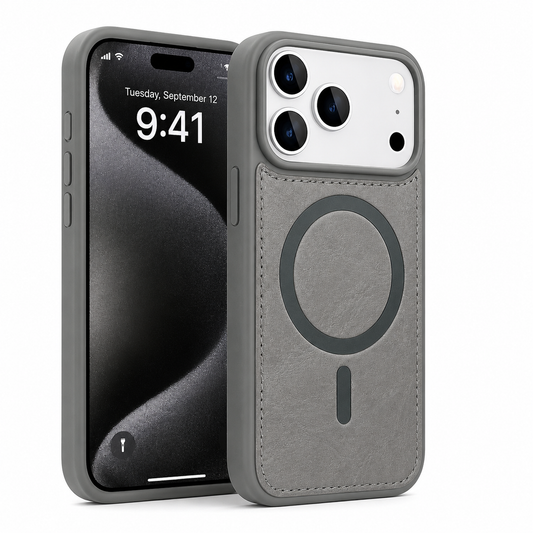 Grey MagSafe Protective Case for Apple iPhone 18 Pro, Shockproof Phone Case, Military Grade Mobile Cover