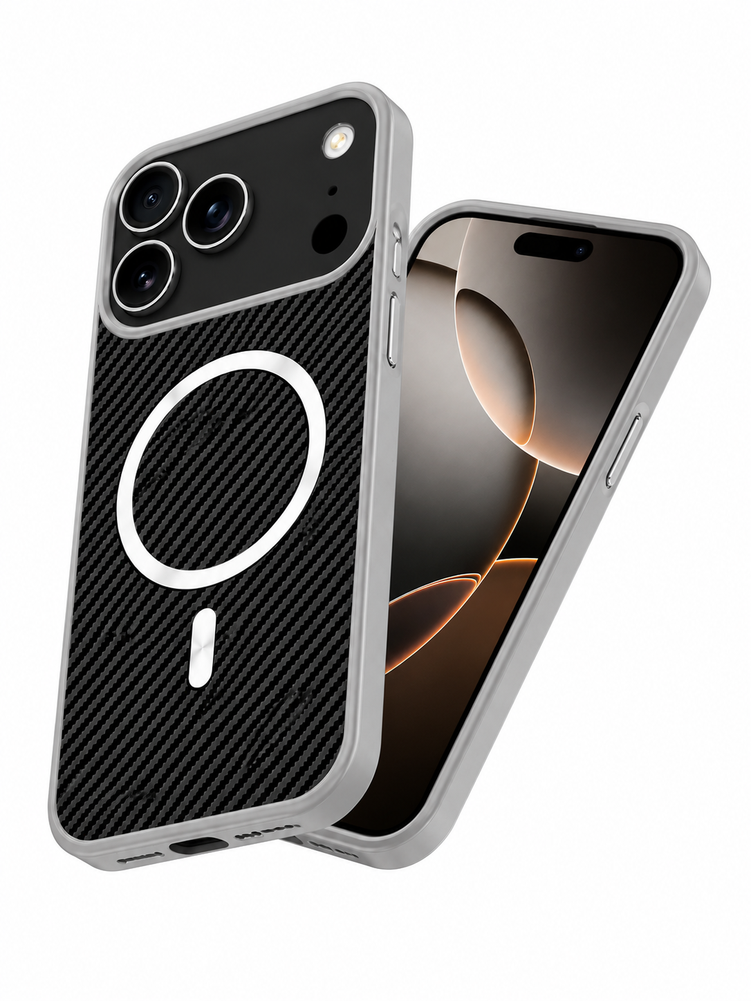 Shockproof Carbon Fiber Protective Mobile Cover for Apple iPhone 18 Pro