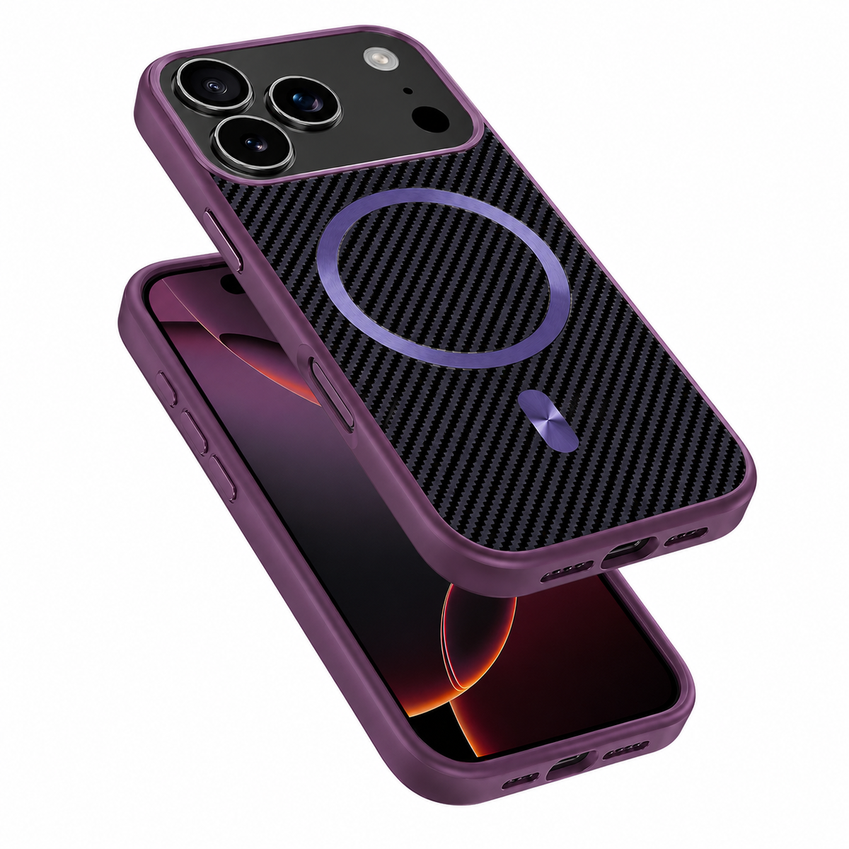 Premium MagSafe Compatible Carbon Fiber Case for Apple iPhone 18 Pro