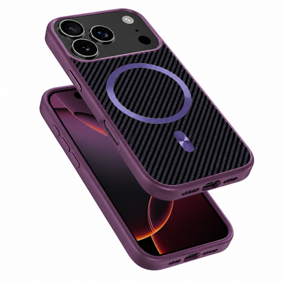 Premium MagSafe Compatible Carbon Fiber Case for Apple iPhone 18 Pro