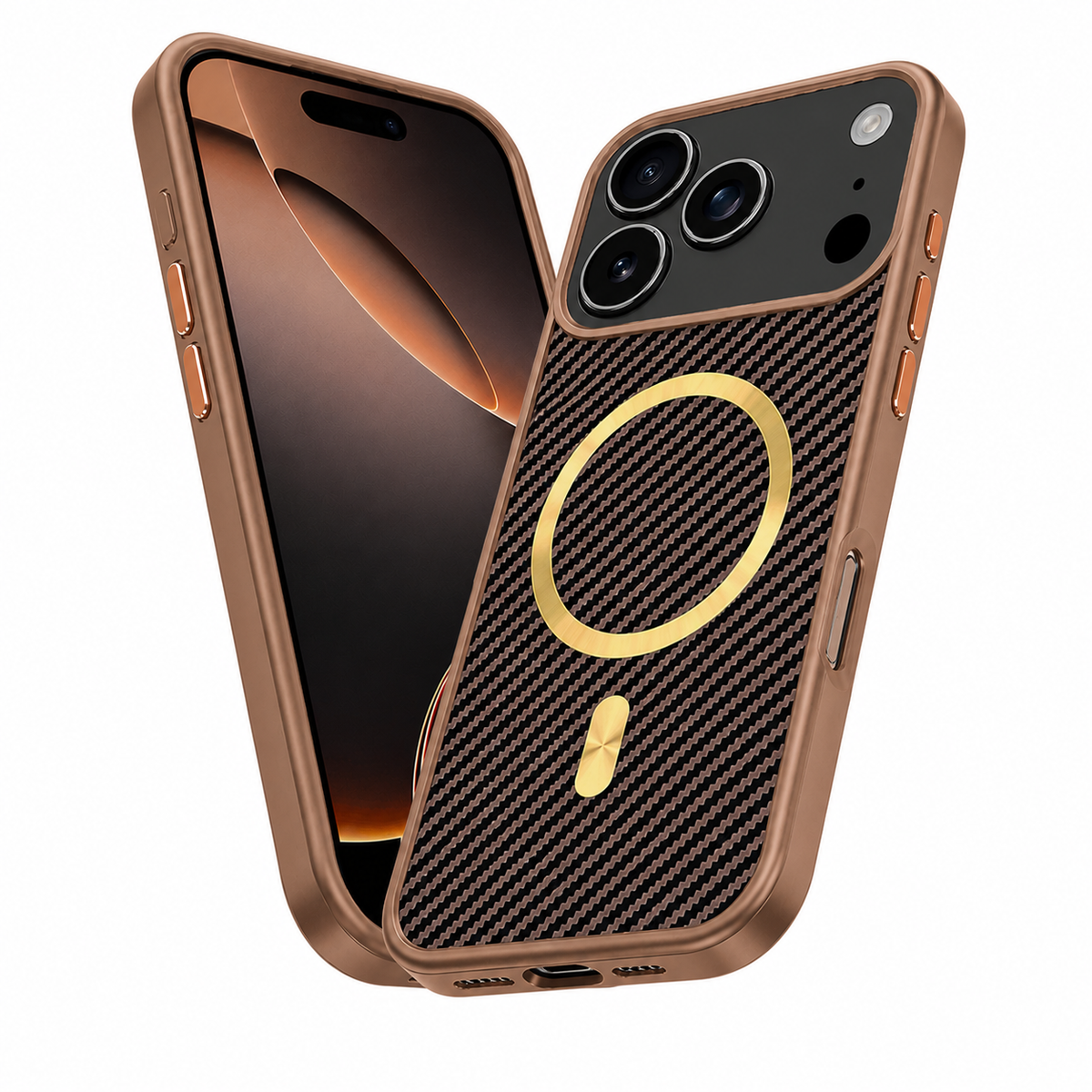 Shockproof Carbon Fiber MagSafe Case for iPhone 18 Pro