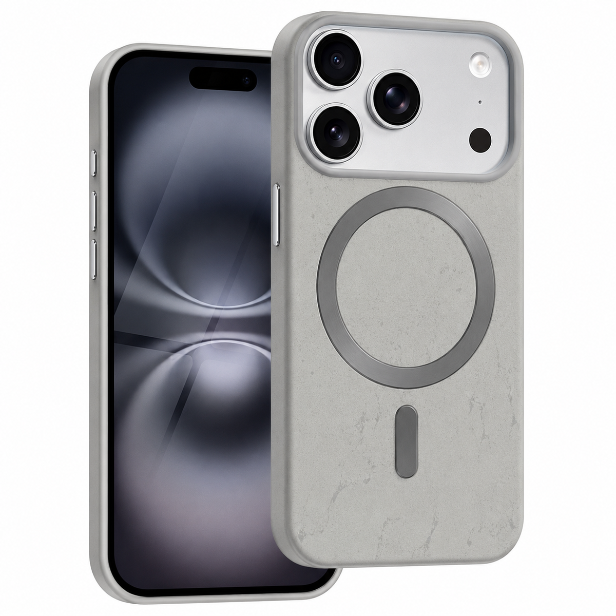 Grey Plush MagSafe Protective Case for Apple iPhone 18 Pro