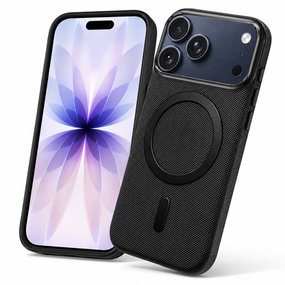 Luxury Black Fabric Mobile Cover for Apple iPhone 18 Pro Max Protective Case
