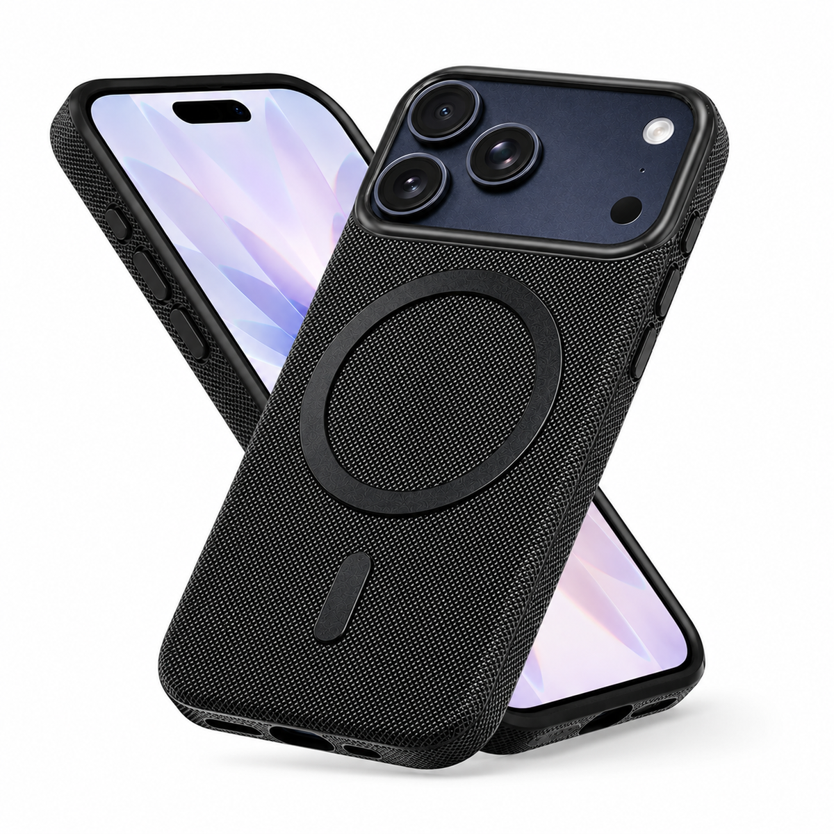 Apple iPhone 18 Pro Max Black Fabric Protective Phone Case Drop Protection