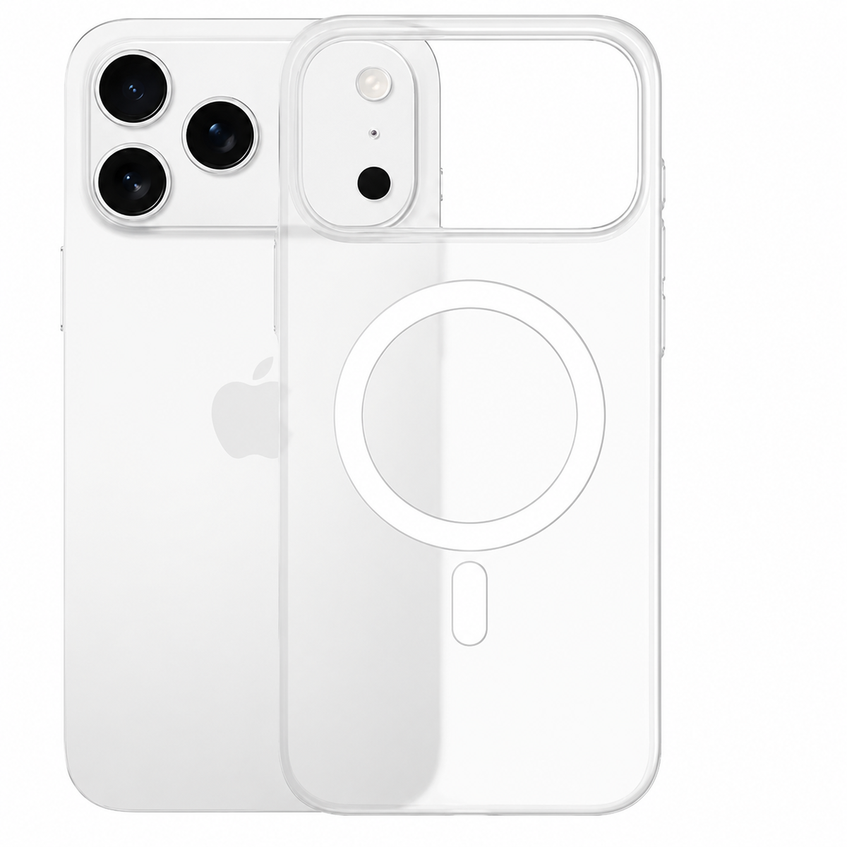 MagSafe Polar Frost Case Apple iPhone 18 Pro Max White, clear phone case, transparent protective cover