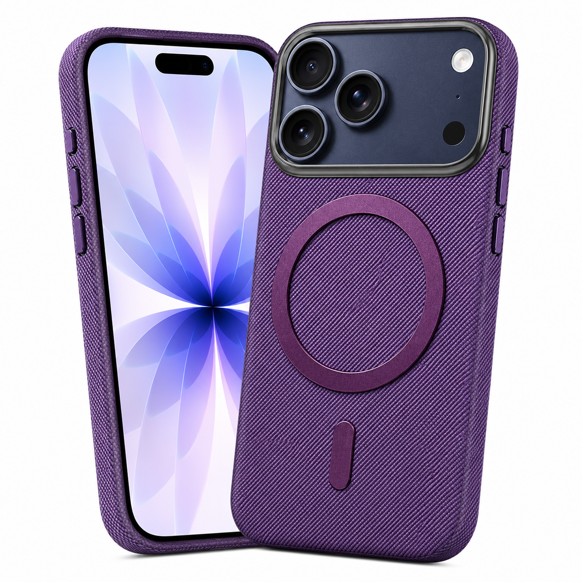 Purple MagSafe Fabric Case for Apple iPhone 18 Pro Max Protective Phone Cover