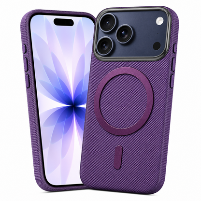 Purple MagSafe Fabric Case for Apple iPhone 18 Pro Max Protective Phone Cover