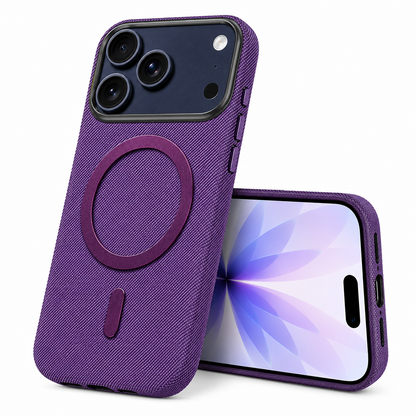 Premium Fabric Phone Case for Apple iPhone 18 Pro Max Purple