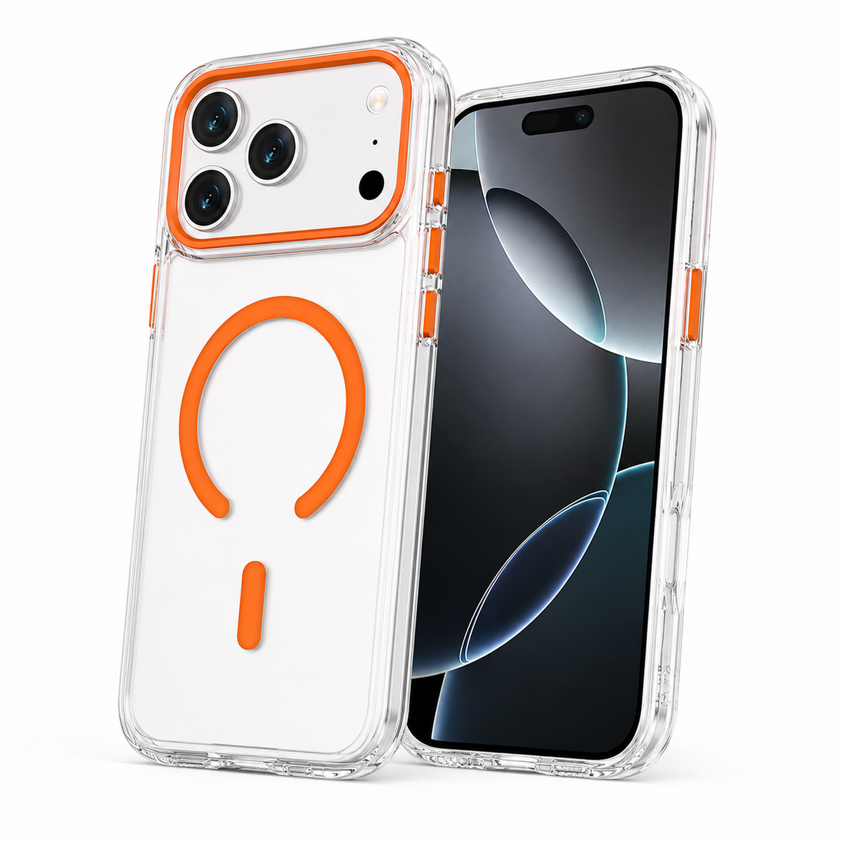 Shockproof Orange Smartphone Case for Apple iPhone 18 Pro Max Protective Cover