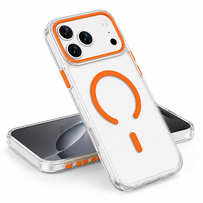 Apple iPhone 18 Pro Max Orange Protective Phone Case with MagSafe Compatibility