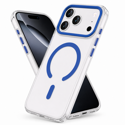 Luxury Dark Blue iPhone 17 Pro Max Protective Case, Slim Phone Cover, Wireless Charging Compatible Case
