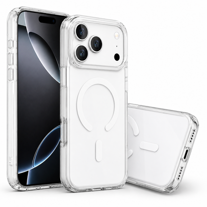 Slim White iPhone 17 Pro Max Case, MagSafe Compatible Phone Cover, Scratch Resistant Mobile Case
