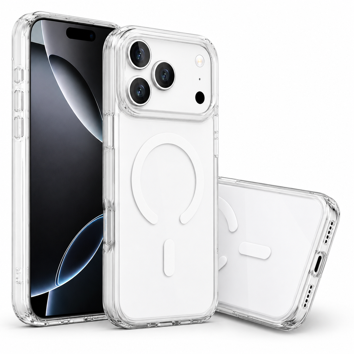Slim White iPhone 18 Pro Max Case, MagSafe Compatible Phone Cover, Scratch Resistant Mobile Case