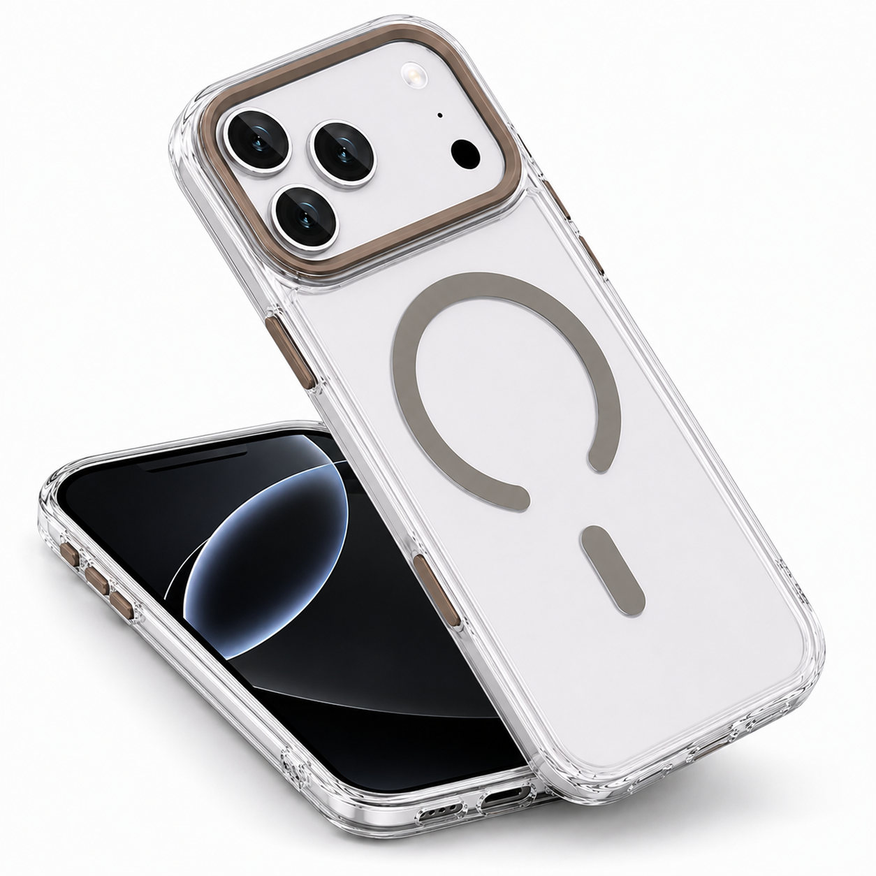 Designer Gold Protective Case for Apple iPhone 17 Pro, Military Grade Phone Case, Premium Mobile Protection Cover