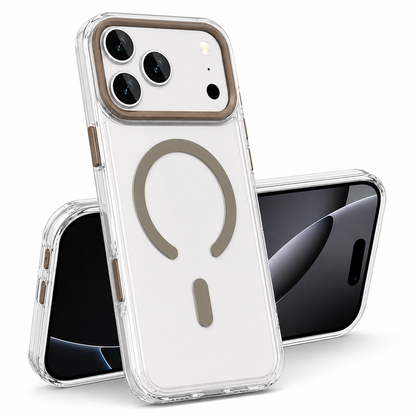 Slim Gold MagSafe Case for iPhone 17 Pro, Impact Resistant Phone Case, Wireless Charging Compatible Cover