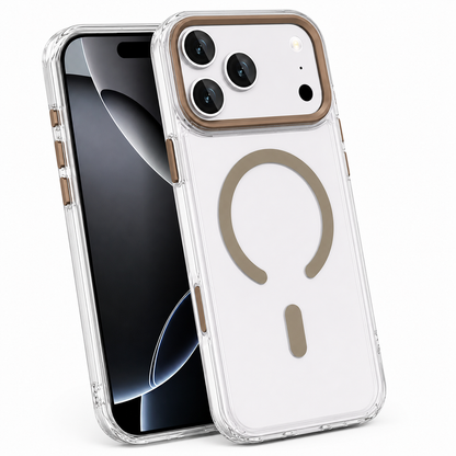 Luxury Gold iPhone 17 Pro Max Case, Protective Phone Cover, MagSafe Phone Case, Scratch Resistant Mobile Cover