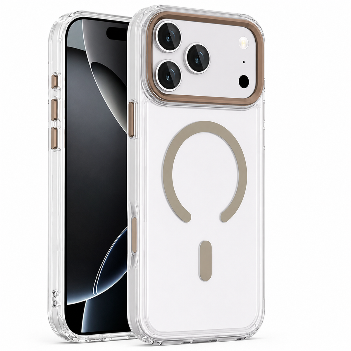 Gold MagSafe Spectra Case for Apple iPhone 18 Pro Max, MagSafe Compatible Case, Shockproof Phone Case, Protective Mobile Cover