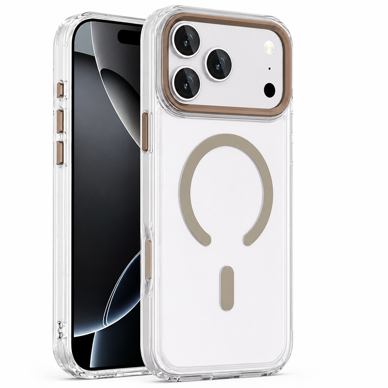 Gold MagSafe Spectra Case for Apple iPhone 17 Pro, MagSafe Compatible Case, Shockproof Phone Case, Protective Mobile Cover