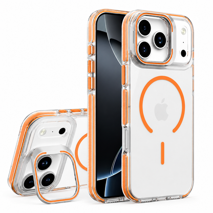 Military Grade Orange MagSafe Phone Case for Apple iPhone 17 Pro Max with Impact Protection