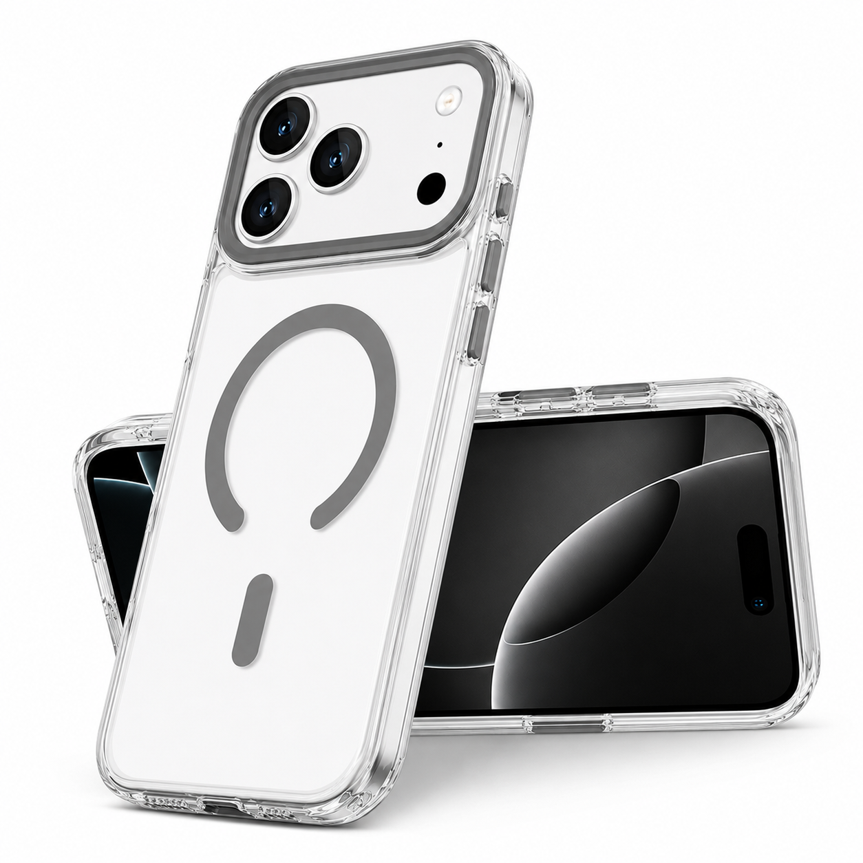 Slim MagSafe Compatible iPhone 17 Pro Max Protective Phone Case Grey