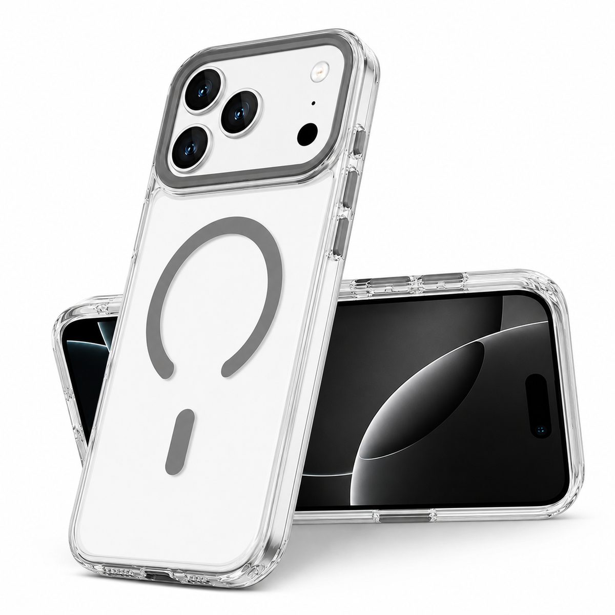 Slim MagSafe Compatible iPhone 18 Pro Max Protective Phone Case Grey