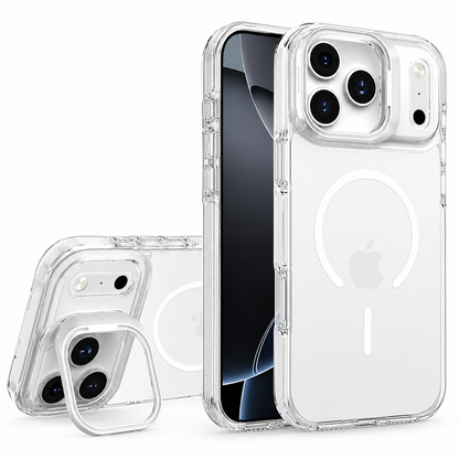 White Matte Crystalline MagSafe Case for Apple iPhone 17 Pro Max – Shockproof Protective Phone Cover