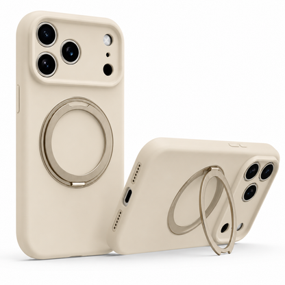 White Kickstand Phone Case, MagSafe Compatible Cover, Drop Protection Case