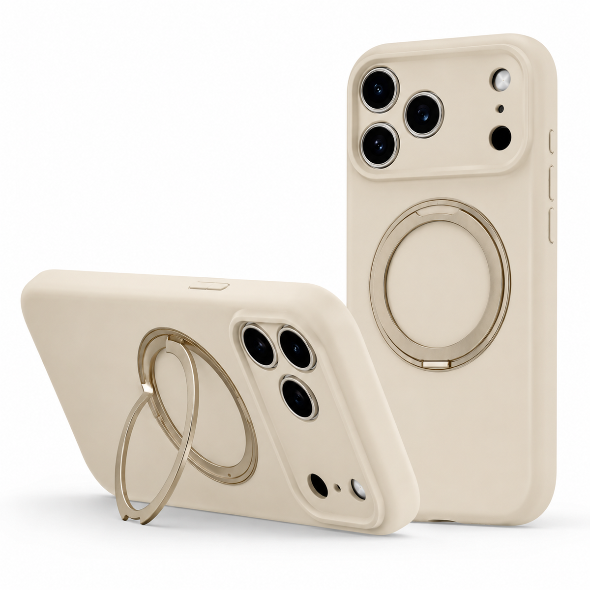 Silicone Ring Holder Case, Magnetic iPhone 18 Pro Max Case, Protective Smartphone Cover