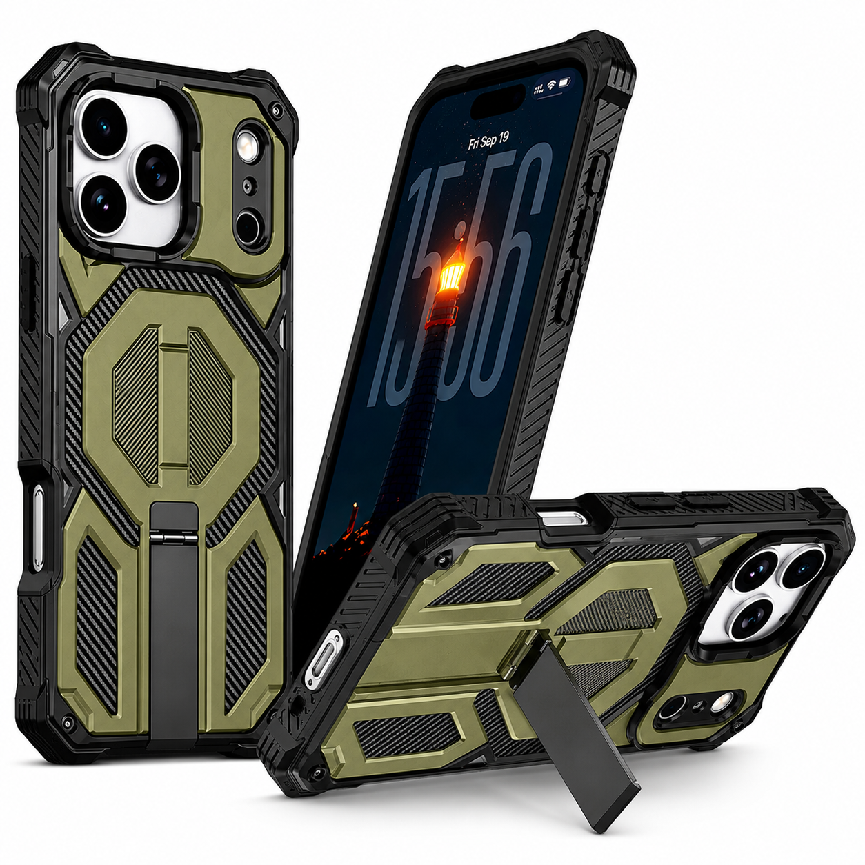 Military-grade protective phone case for Apple iPhone 17 Pro Max heavy-duty mobile cover