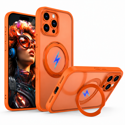 Apple iPhone 17 Pro Orange MagSafe Phone Case with Ring Stand