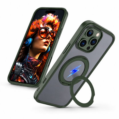 Premium Green Magnetic Phone Cover for iPhone 17 Pro Drop Protection Case