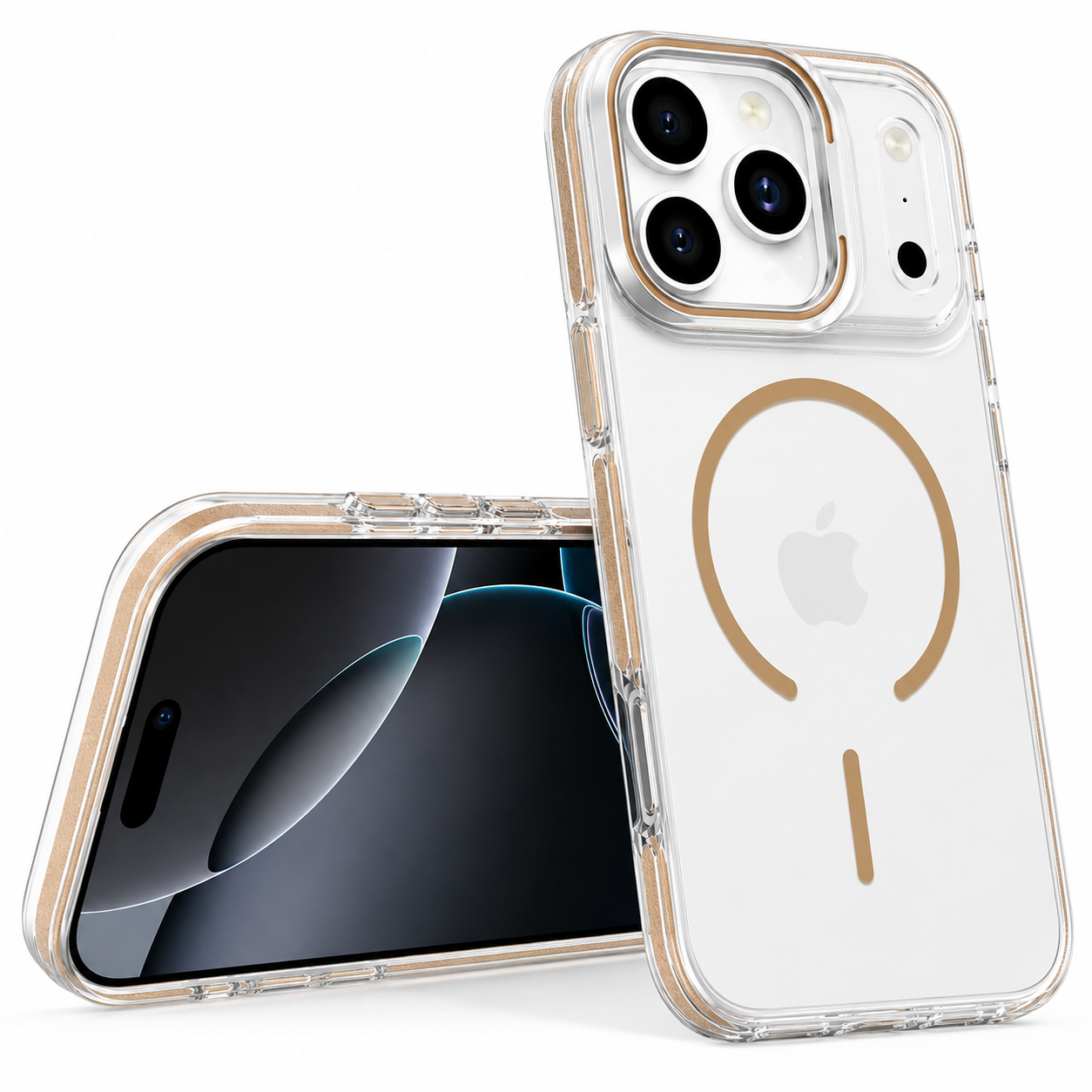 Premium Matte Crystalline Phone Case, iPhone 17 Pro Max Back Cover, Wireless Charging Compatible Case
