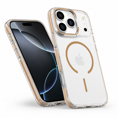Apple iPhone 17 Pro Max Protective Case, Desert Titanium Mobile Cover, MagSafe Compatible Case