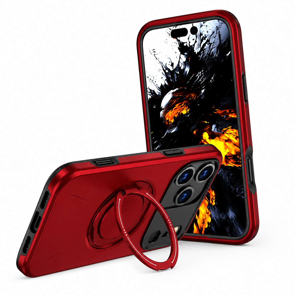 Premium Red Phone Case, Military Grade Protective Case, Impact Resistant Mobile Cover
