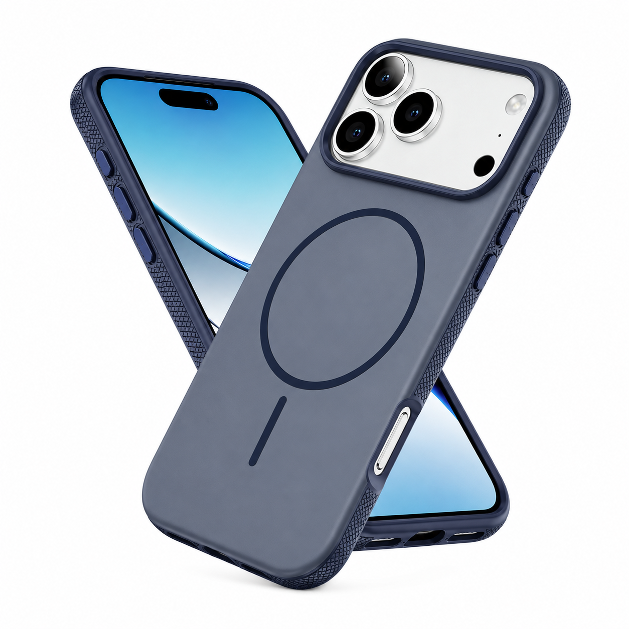 Premium Blue Glam Case for Apple iPhone 17 Pro Max with MagSafe Compatibility