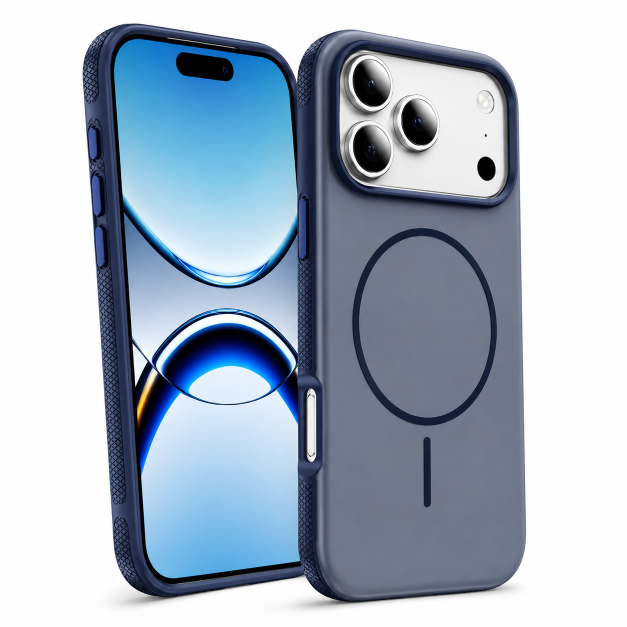 Blue MagSafe iPhone 17 Pro Max Case Shockproof Protective Phone Cover